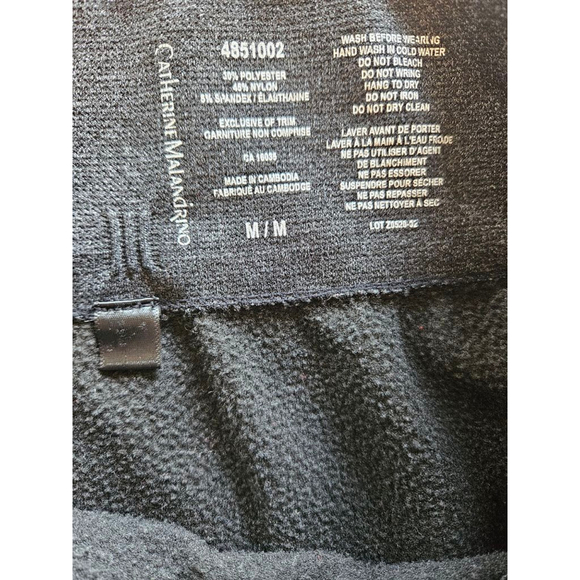 Women's Catherine Malandrino Fleece Lined Leggings Dark Grey Size M/M - Picture 3 of 3